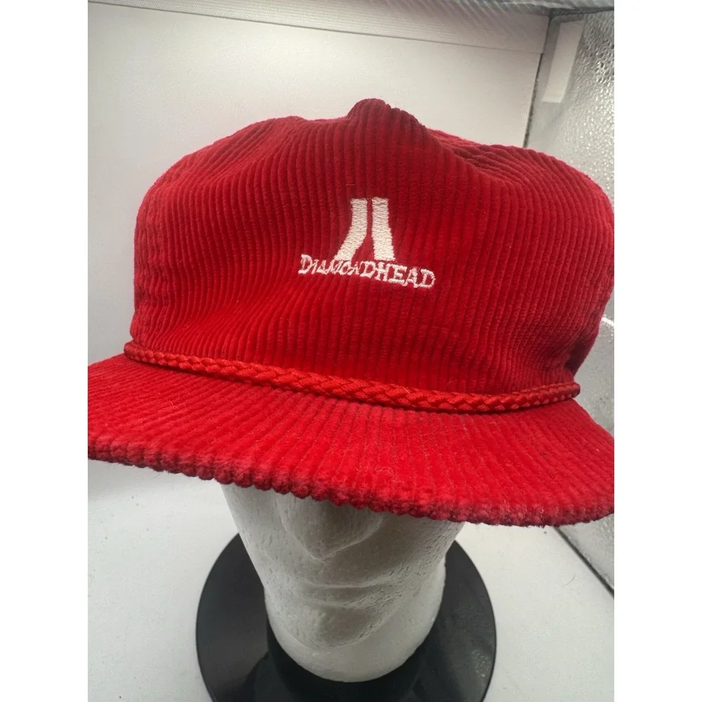 Vintage Diamond Head Volcano Red Cuordory Hat Baseball Strap Cap